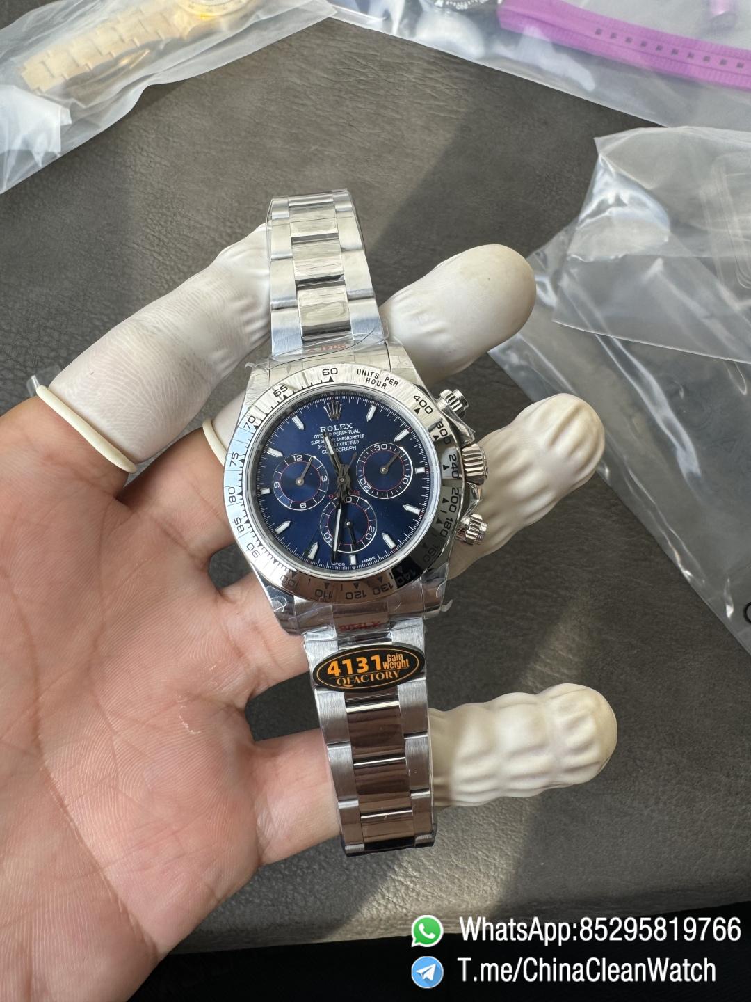 Clean Factory Certified Store QF Gain Weight Daytona 126509 Bright Blue Dial Blue Luminous Indexs 904L Stainless Steel Case and Oyster Bracelet DD4131 Movement 01 Clean Factory Certified Store QF Gain Weight Daytona 126509 Bright Blue Dial Blue Luminous Indexs 904L Stainless Steel Case and Oyster Bracelet DD4131 Movement 01