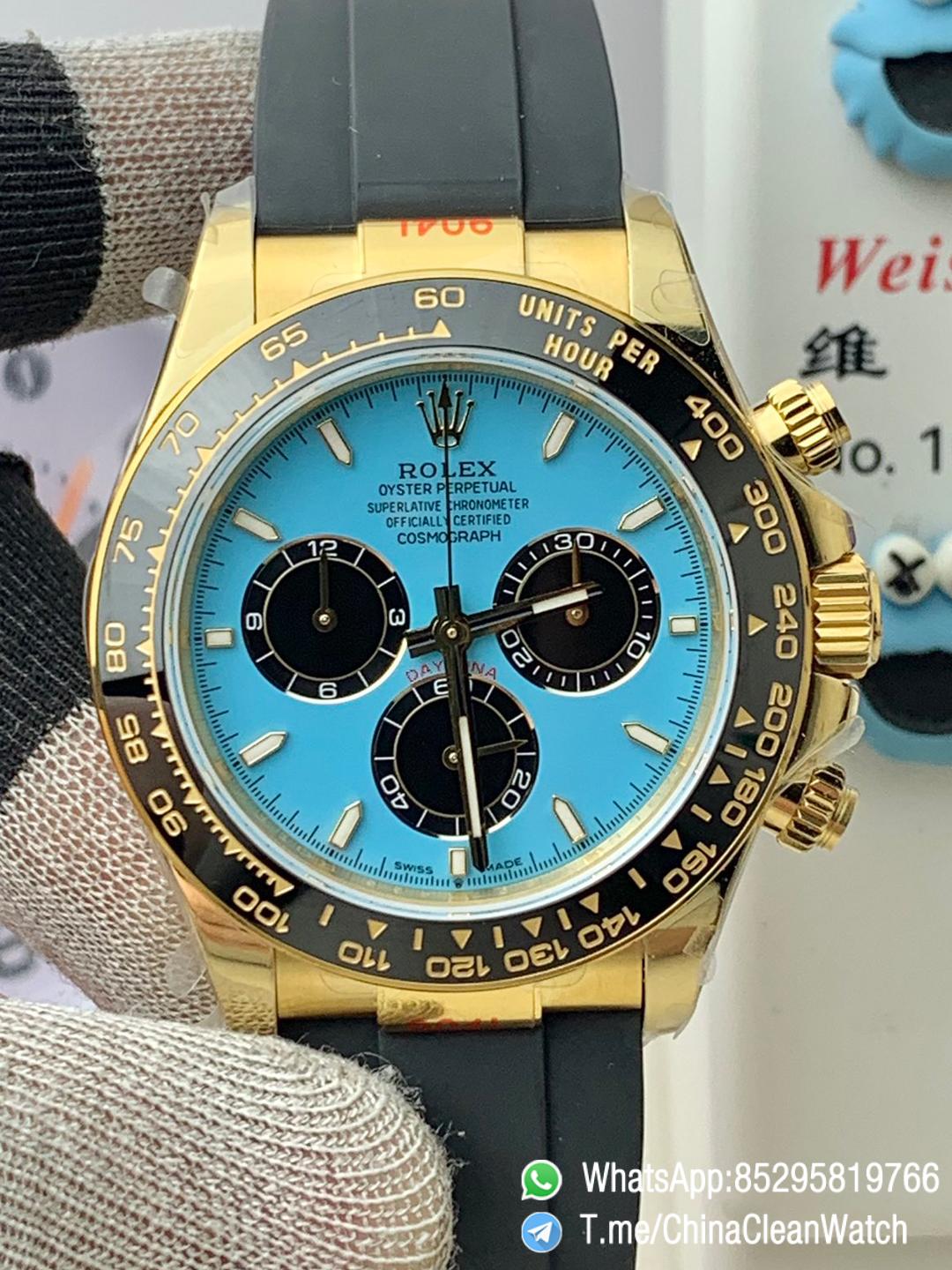 Clean Factory Certified Store QF Gain Weight Daytona 126518LN Turquoise Blue and Black Dial Yellow Gold Case Black Ceramic Bezel Oysterflex Strap Blue Luminous Indexs DD4131 Movement 00 Clean Factory Certified Store QF Gain Weight Daytona 126518LN Turquoise Blue and Black Dial Yellow Gold Case Black Ceramic Bezel Oysterflex Strap Blue Luminous Indexs DD4131 Movement 00