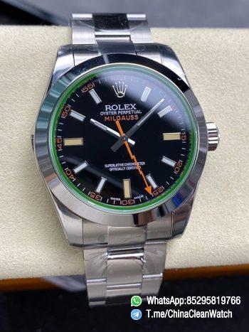 Clean Factory Watch Store C Factory Milgauss 116400 40mm Black Dial Lightning Orange Second Hand Green Sapphire Crystal Super Clone 3131 Carlibre 00