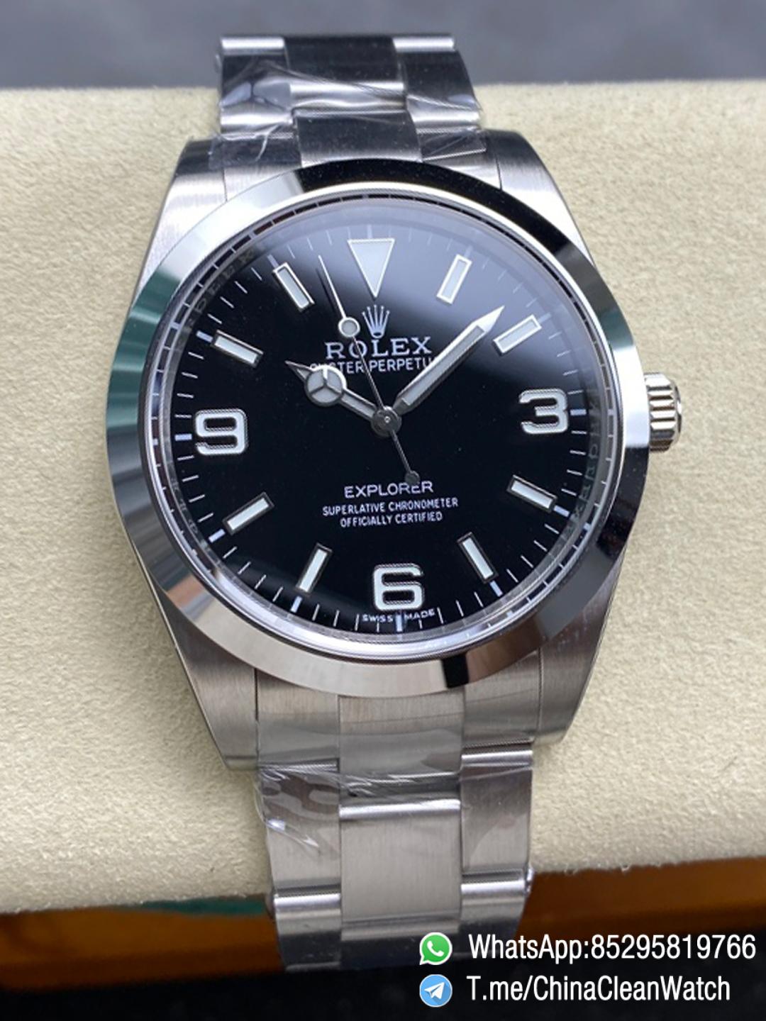 Clean Factory Watches Authorized Store C Factory Explorer 214270 39mm Black Dial 904L Stainless Steel Case and Oyster Bracelet 3132 Movement 00 Clean Factory Watches Authorized Store C Factory Explorer 214270 39mm Black Dial 904L Stainless Steel Case and Oyster Bracelet 3132 Movement 00