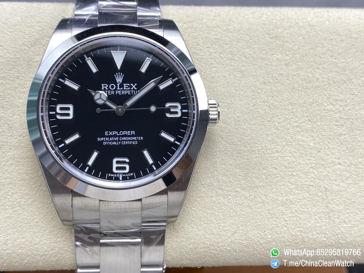 Clean Factory Watches Authorized Store C Factory Explorer 214270 39mm Black Dial 904L Stainless Steel Case and Oyster Bracelet 3132 Movement 03 Clean Factory Watches Authorized Store C Factory Explorer 214270 39mm Black Dial 904L Stainless Steel Case and Oyster Bracelet 3132 Movement 03