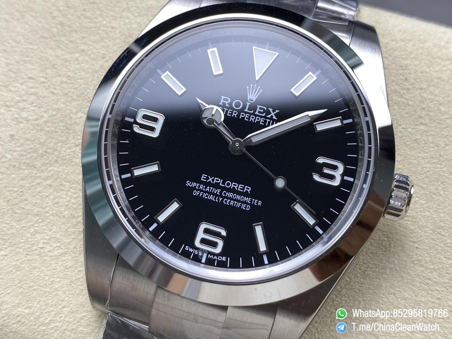Clean Factory Watches Authorized Store C Factory Explorer 214270 39mm Black Dial 904L Stainless Steel Case and Oyster Bracelet 3132 Movement 05 Clean Factory Watches Authorized Store C Factory Explorer 214270 39mm Black Dial 904L Stainless Steel Case and Oyster Bracelet 3132 Movement 05