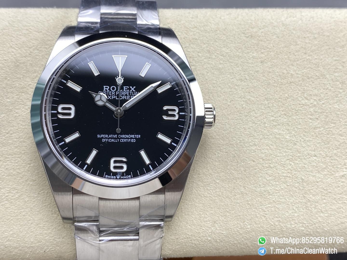 Clean Factory Watches Authorized Store C Factory Explorer 224270 39mm Black Dial 904L Stainless Steel Case and Oyster Bracelet 3132 Movement 03 Clean Factory Watches Authorized Store C Factory Explorer 224270 39mm Black Dial 904L Stainless Steel Case and Oyster Bracelet 3132 Movement 03