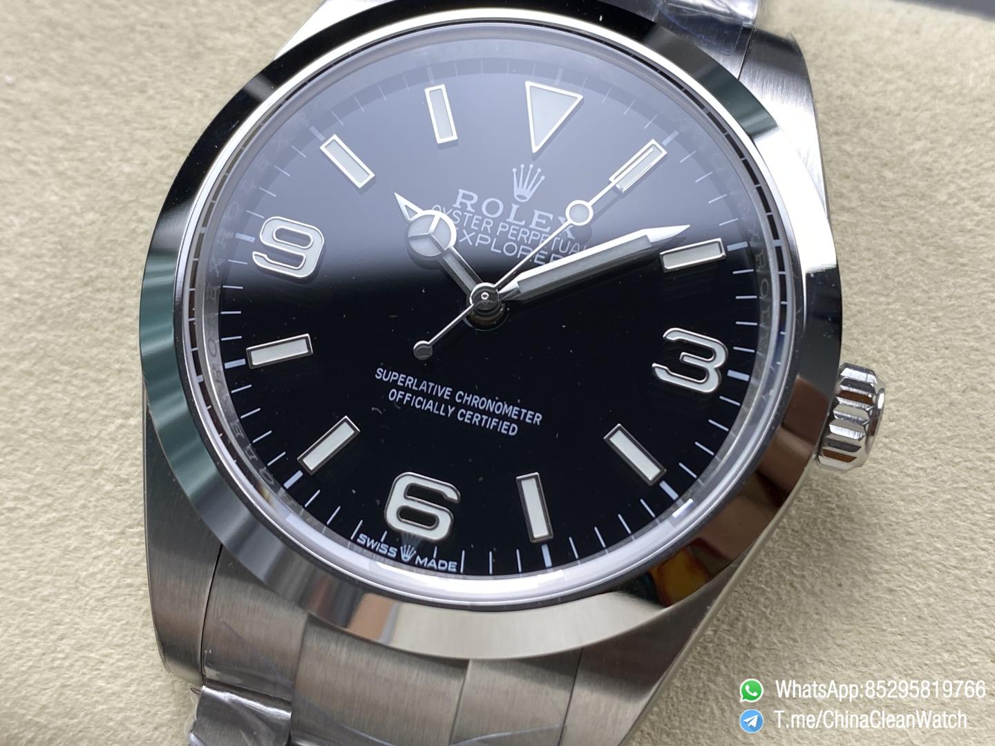 Clean Factory Watches Authorized Store C Factory Explorer 224270 39mm Black Dial 904L Stainless Steel Case and Oyster Bracelet 3132 Movement 05 Clean Factory Watches Authorized Store C Factory Explorer 224270 39mm Black Dial 904L Stainless Steel Case and Oyster Bracelet 3132 Movement 05