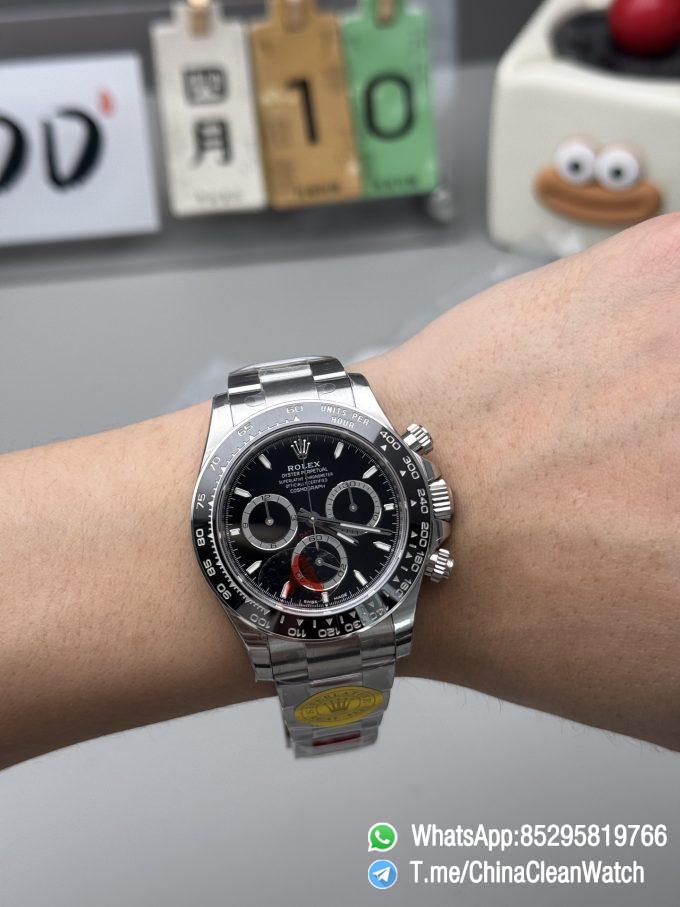 Clean Factory Watches VSF Daytona 126500LN Gain Weight 185g Black Dial Luminos Indexes Black Ceramic Bezel DD4131 Caliber 904L Oyster Bracelet 06