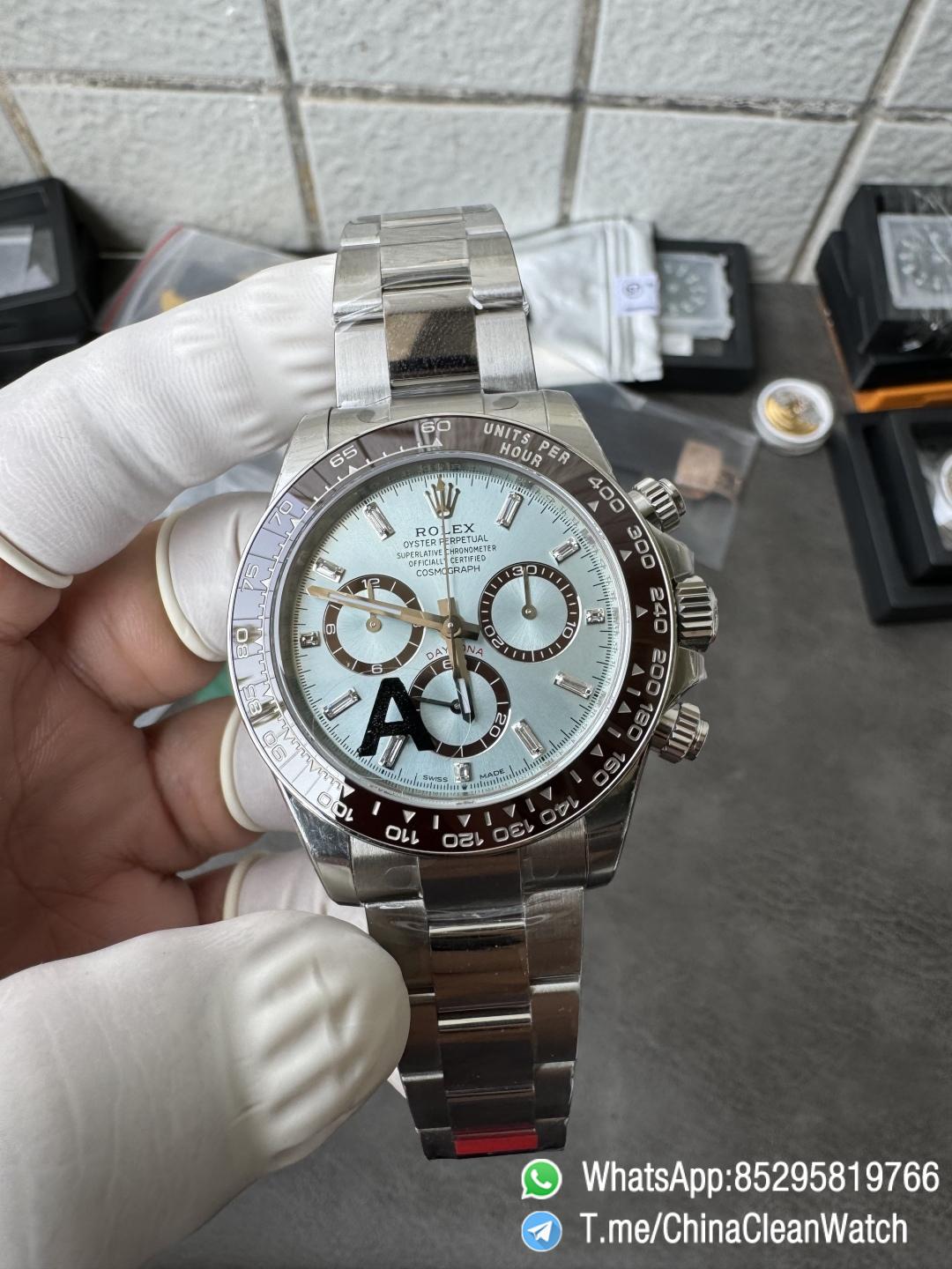 Clean Factory Watches VSF Daytona 126506 Gain Weight 164g Ice Blue Dial Diamonds Indexes Brown Ceramic Bezel DD4131 Caliber 904L Oyster Bracelet 01 Clean Factory Watches VSF Daytona 126506 Gain Weight 164g Ice Blue Dial Diamonds Indexes Brown Ceramic Bezel DD4131 Caliber 904L Oyster Bracelet 01