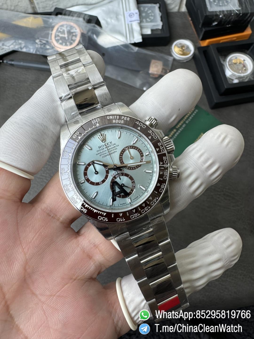 Clean Factory Watches VSF Daytona 126506 Gain Weight 164g Ice Blue Dial Luminos Indexes Brown Ceramic Bezel DD4131 Caliber 904L Oyster Bracelet 05 Clean Factory Watches VSF Daytona 126506 Gain Weight 164g Ice Blue Dial Luminos Indexes Brown Ceramic Bezel DD4131 Caliber 904L Oyster Bracelet 05