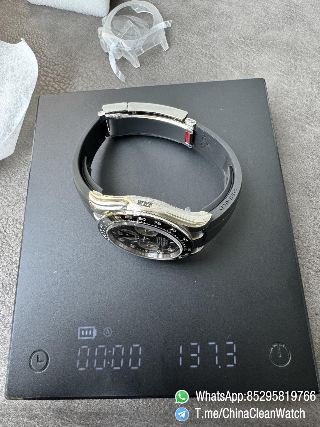 Clean Factory Watches VSF Gain Weight 137g Daytona 126519 Black Dial Silver Center Chrono Dial Diamonds Indexes DD4131 Caliber Oysterflex Strap 12 Clean Factory Watches VSF Gain Weight 137g Daytona 126519 Black Dial Silver Center Chrono Dial Diamonds Indexes DD4131 Caliber Oysterflex Strap 12