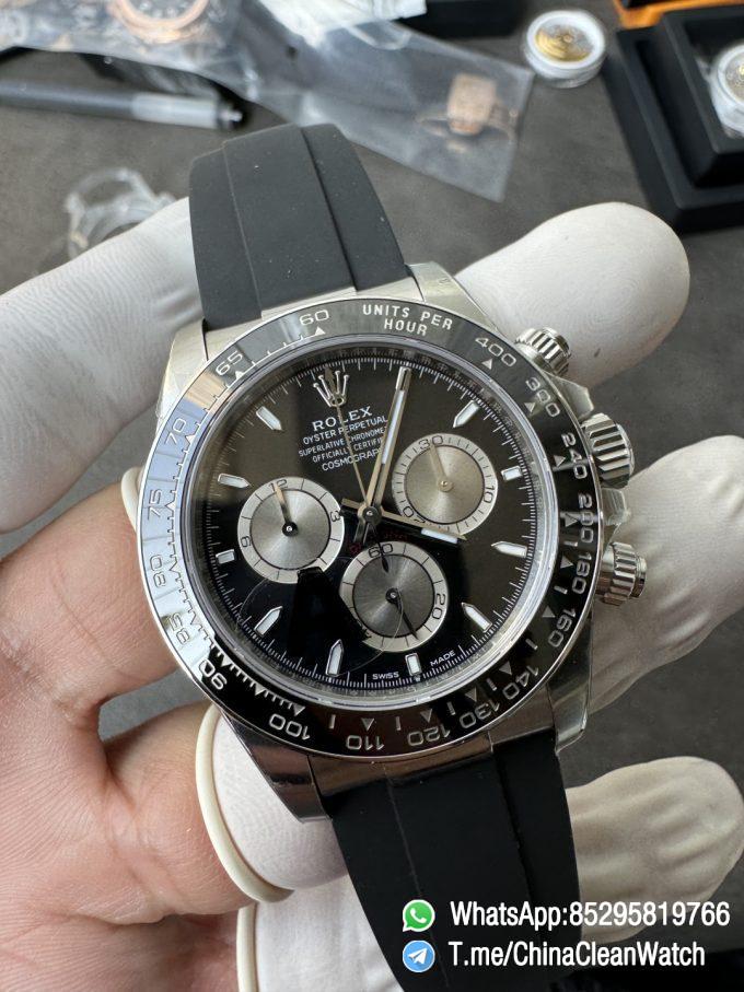 Clean Factory Watches VSF Gain Weight 137g Daytona 126519 Black Dial with Silver Center Chrono Dial DanDong 4131 Movement Oysterflex Strap 03