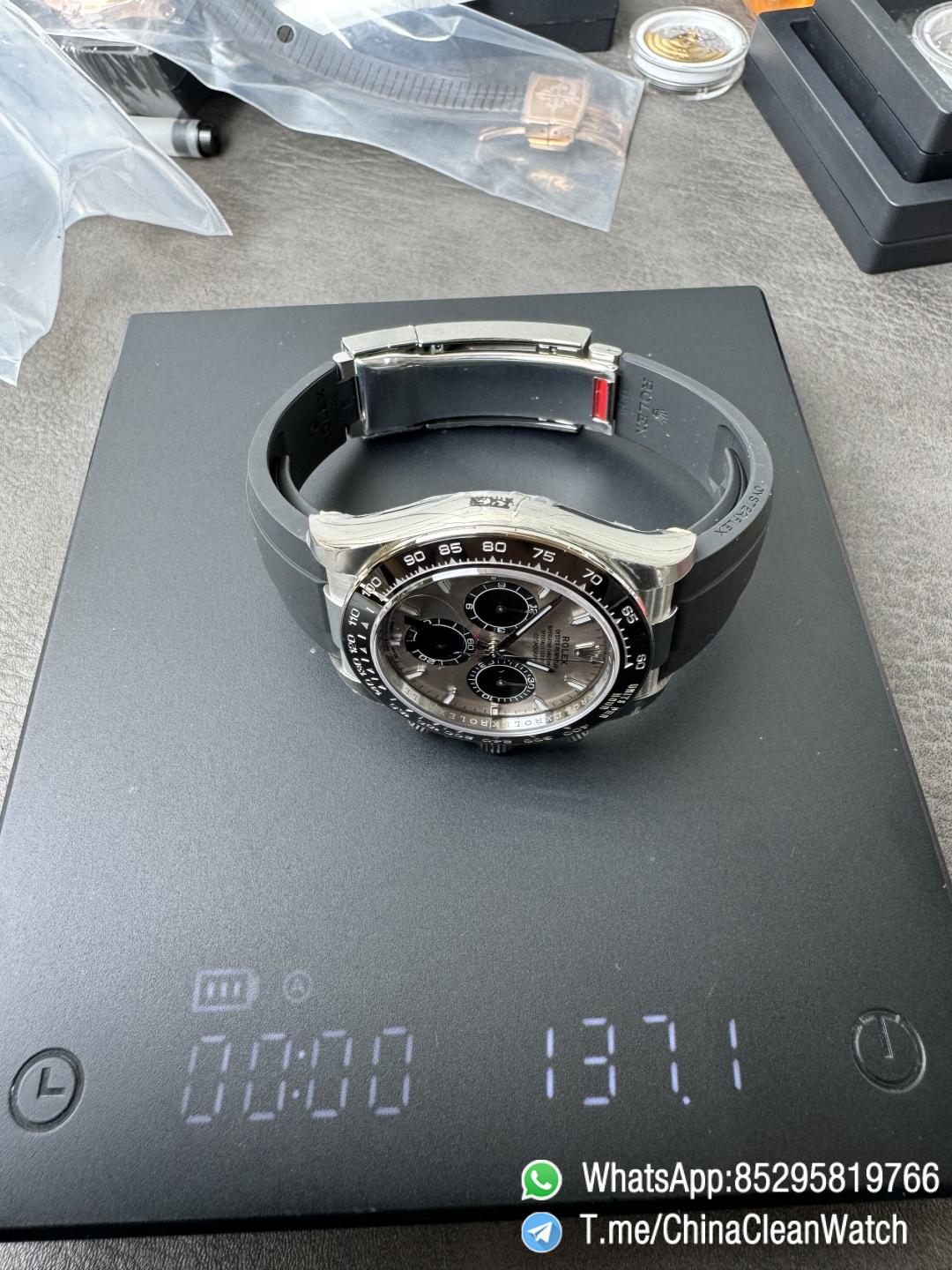 Clean Factory Watches VSF Gain Weight 137g Daytona 126519 Gray Dial Black Center Chrono Dial Luminos Indexes DD4131 Caliber Oysterflex Strap 12 Clean Factory Watches VSF Gain Weight 137g Daytona 126519 Gray Dial Black Center Chrono Dial Luminos Indexes DD4131 Caliber Oysterflex Strap 12