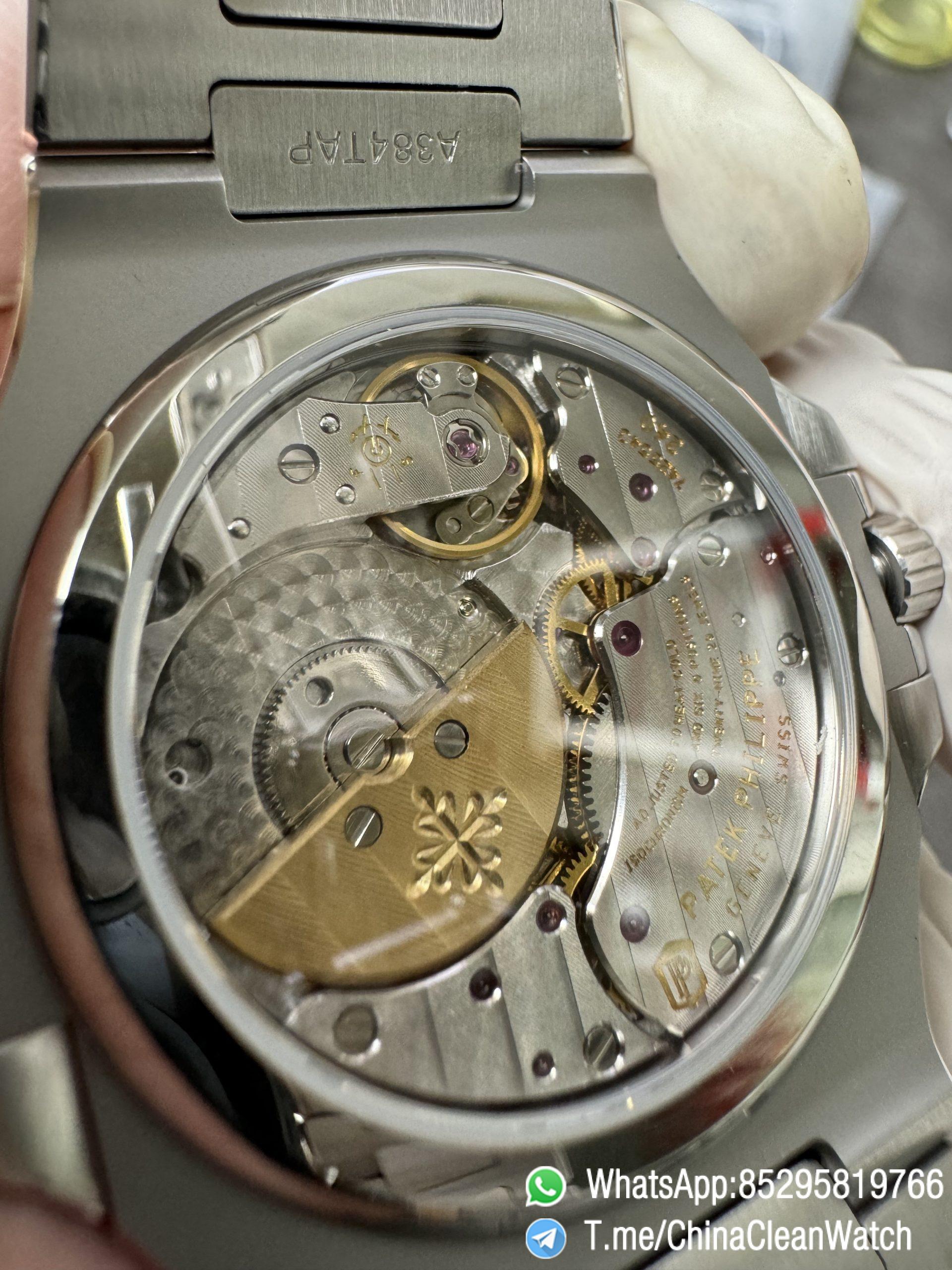 OMEF Custom Patek Nautilus 5712 Blue Dial Moon Phase and Power Reserve Display Free Sprung Balance 240 Movement Brushed Finish Bracelet 25 OMEF Custom Patek Nautilus 5712 Blue Dial Moon Phase and Power Reserve Display Free Sprung Balance 240 Movement Brushed Finish Bracelet 25